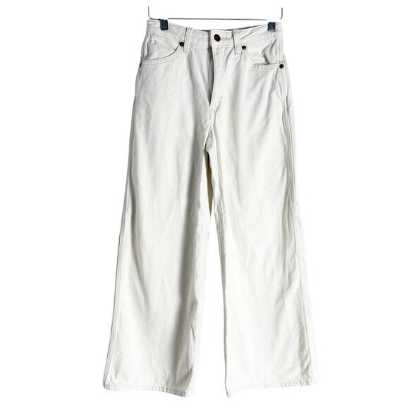 Wrangler Worldwide 661 White Wide Leg High Rise Denim Jeans Size 26 - Picture 5 of 16